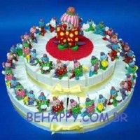 clique para ver sugestões de montagem das Caixinhas de bolo BeHappy para festas infantis