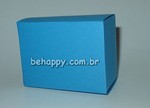Caixa FATIA BOLO CAKE em papelão liso azul<br>Pacote com 10 unidades