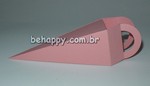 Caixa CÔNICA ALÇINHA em papelão rosa<br>Pacote com 10 unidades