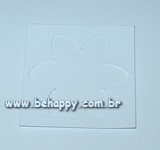 Flor vazada em papelão branco telado
		  <br>Pacote com 10 unidades